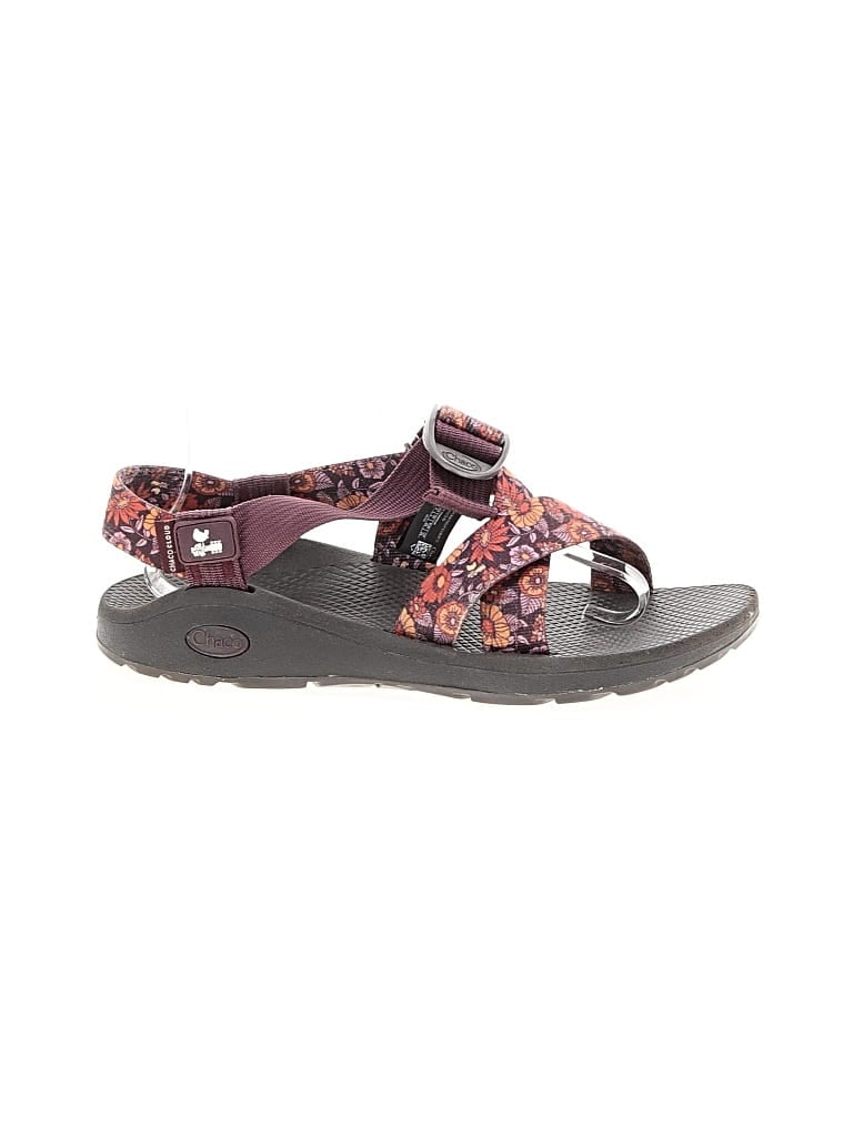 Pre-owned Chaco Sandals In Burgundy