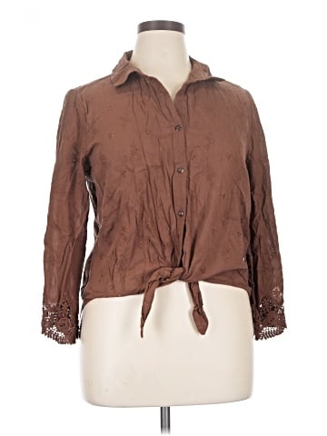 Fig & Flower Long Sleeve Blouse (view 1)