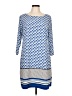 Old Navy 100% Polyester Print Blue Casual Dress Size L - photo 1