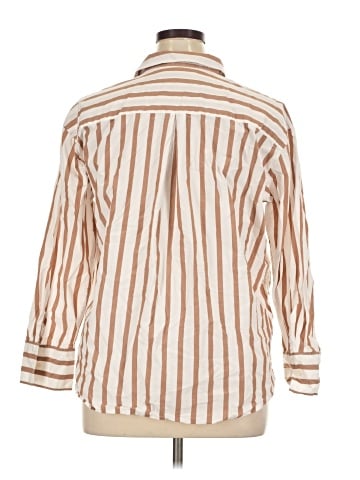 Ann Taylor LOFT 3/4 Sleeve Button-Down Shirt (view 2)