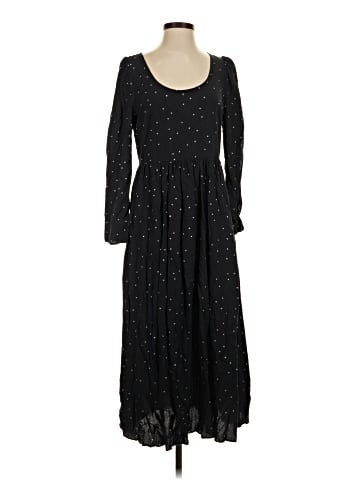 Madewell Alicia Long-Sleeve Scoopneck Midi Dress in Night Stars (view 1)