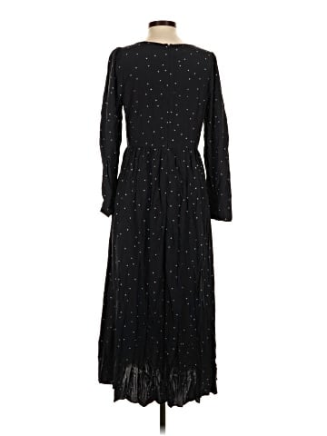 Madewell Alicia Long-Sleeve Scoopneck Midi Dress in Night Stars (view 2)