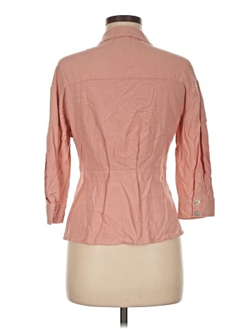 Zara TRF 3/4 Sleeve Button-Down Shirt (view 2)