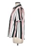 Unbranded 100% Polyester Stripes Pink Short Sleeve Blouse Size M - photo 5