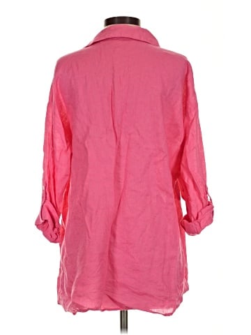 Magaschoni 3/4 Sleeve Button-Down Shirt (view 2)