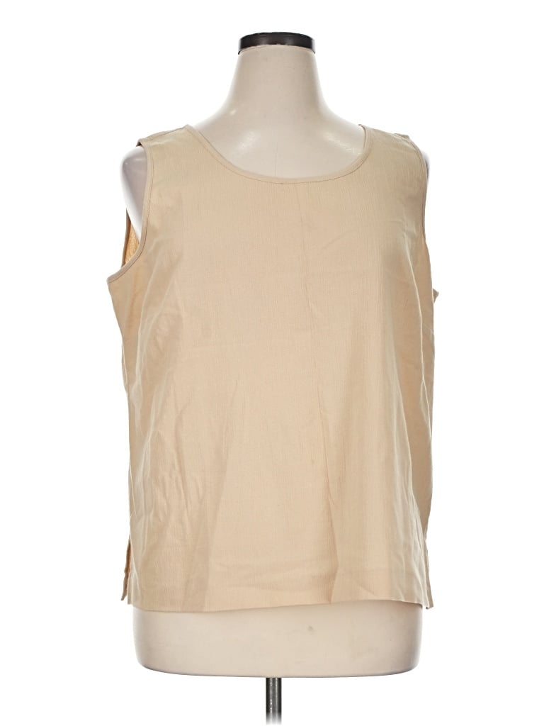 Pre-owned Draper's & Damon's Sleeveless T-shirt In Tan