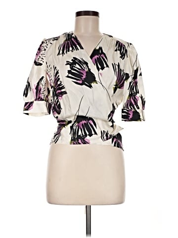 Laura Urbinati Short Sleeve Silk Top (view 1)