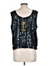 Elegance 100% Silk Black Sleeveless Top Size L - photo 2