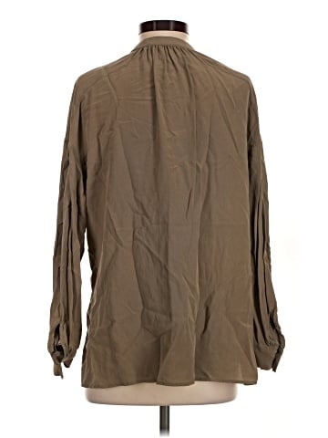 Vince. Long Sleeve Silk Top (view 2)