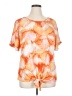 AB Studio Tie-dye Orange Short Sleeve Blouse Size XL - photo 1