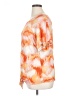 AB Studio Tie-dye Orange Short Sleeve Blouse Size XL - photo 5