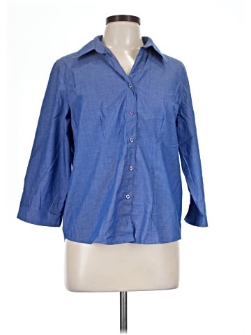 At Last 3/4 Sleeve Button-Down Shirt (view 1)