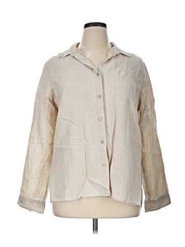 L.L.Bean 3/4 Sleeve Button-Down Shirt (view 1)