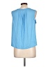 Merona 100% Polyester Blue Sleeveless Blouse Size L - photo 2