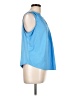 Merona 100% Polyester Blue Sleeveless Blouse Size L - photo 4