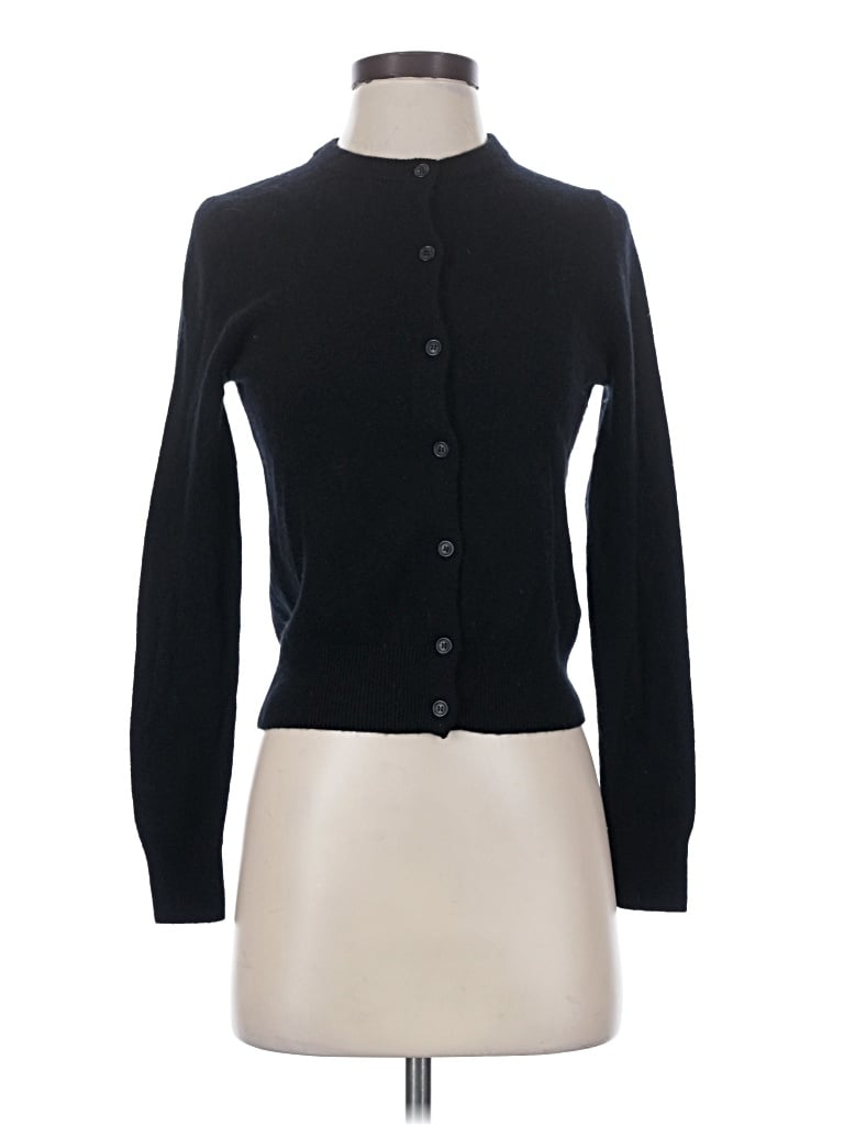 Pre-owned Nordstrom Cashmere Cardigan Sweater In Black