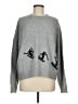 Lou & Grey Graphic Gray Pullover Sweater Size M - photo 1