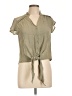 E&M Collection 100% Polyester Green Short Sleeve Blouse Size L - photo 1