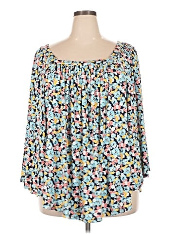 Lane Bryant 3/4 Sleeve T-Shirt (view 1)