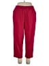 Lands' End Solid Red Casual Pants Size L - photo 1