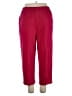 Lands' End Solid Red Casual Pants Size L - photo 2