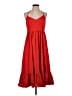 J.Crew 100% Polyester Solid Red Casual Dress Size 4 - photo 1