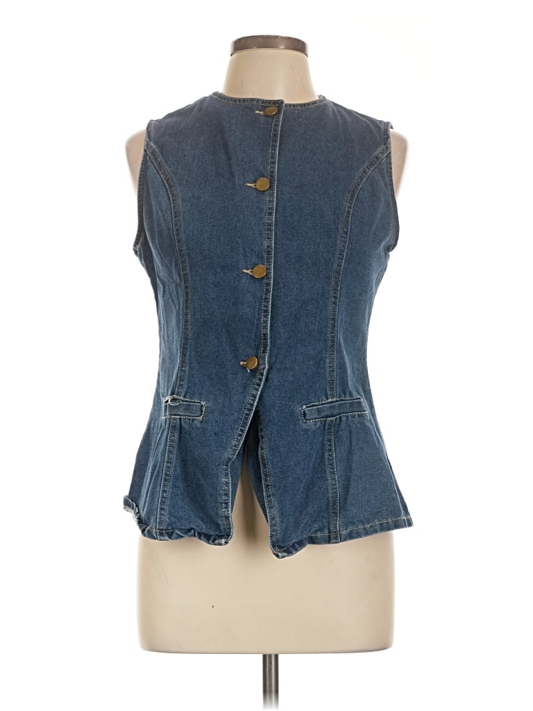 Pre-owned Unbranded Denim Vest In Blue