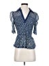 Maeve Blue Short Sleeve Blouse Size S - photo 1
