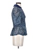 Maeve Blue Short Sleeve Blouse Size S - photo 4