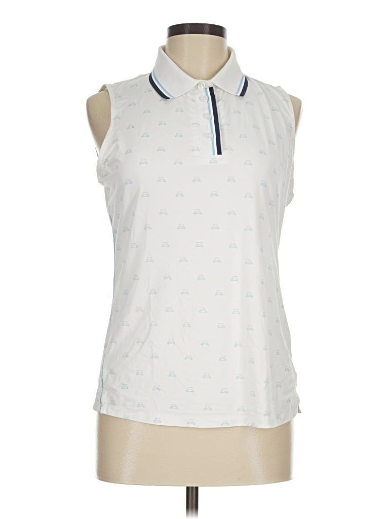 Pre-owned Vineyard Vines Performance Sleeveless Blouse In Ivory