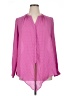 Dana Buchman 100% Polyester Polka Dots Pink Long Sleeve Blouse Size XL - photo 1
