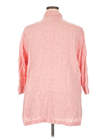 Lands' End 3/4 Sleeve Button-Down Shirt (view 2)