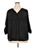 Torrid 100% Polyester Black 3/4 Sleeve Blouse Size 3X Plus (3) - photo 1