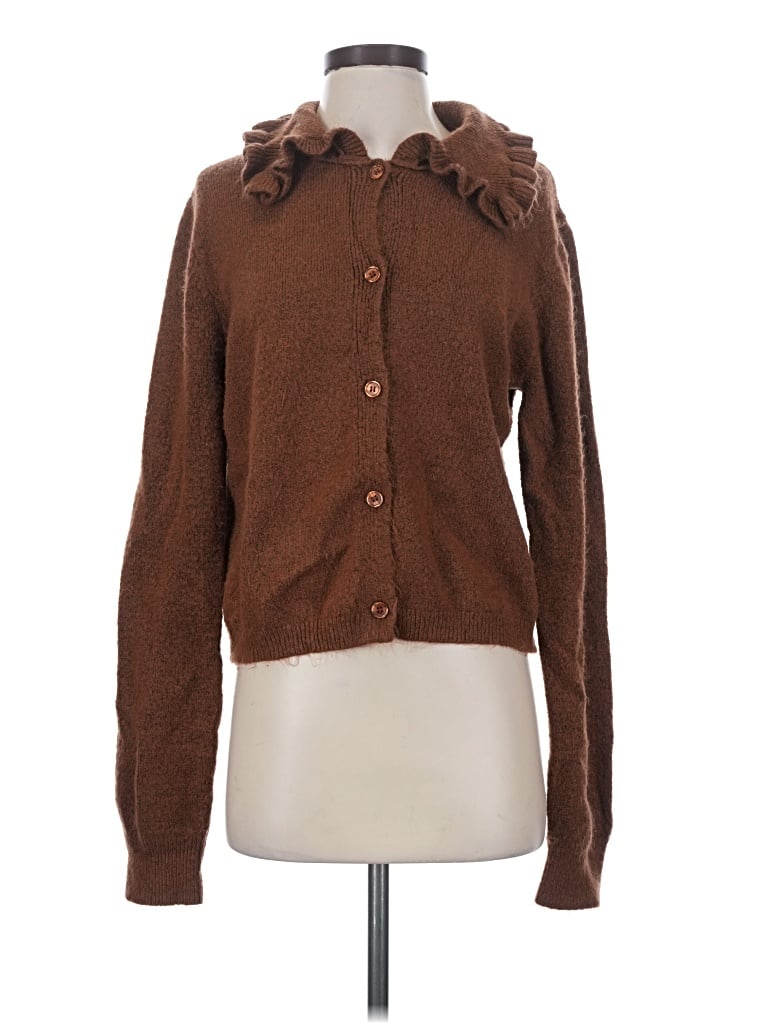 Pre-owned Double Zero Cardigan Sweater In Brown