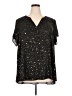 Torrid 100% Polyester Stars Black Short Sleeve Blouse Size 3X Plus (3) - photo 1