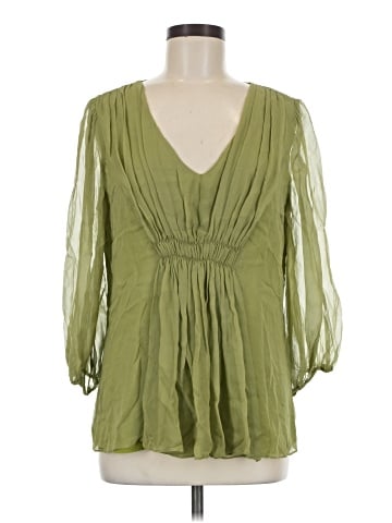 Sundance 3/4 Sleeve Silk Top (view 1)