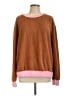 Maeve Color Block Brown Pullover Sweater Size L - photo 1