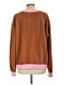 Maeve Color Block Brown Pullover Sweater Size L - photo 2