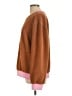 Maeve Color Block Brown Pullover Sweater Size L - photo 5