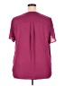 Torrid 100% Polyester Burgundy Short Sleeve Blouse Size 2X Plus (2) - photo 2