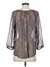 Bellatrix 100% Polyester Black 3/4 Sleeve Blouse Size S - photo 2
