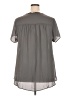 Torrid 100% Polyester Gray Short Sleeve Blouse Size 2X Plus (2) - photo 2