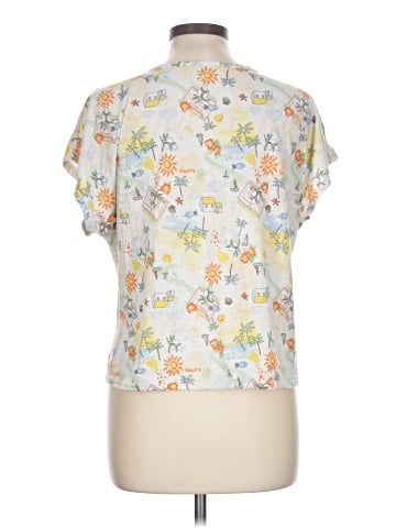Wrapper Short Sleeve Blouse (view 2)