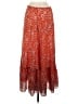 Max Studio 100% Polyester Paisley Orange Casual Skirt Size S - photo 2
