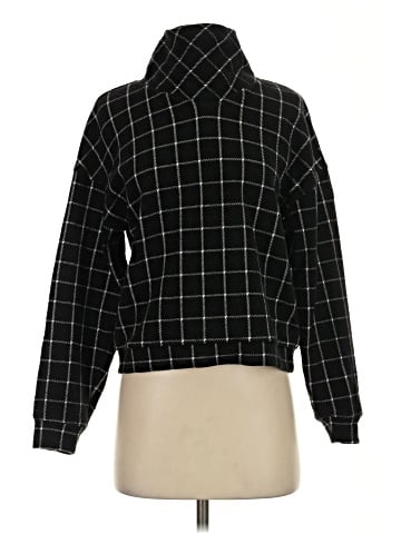 Madewell Textured Turtleneck Top in Windowpane (view 1)