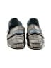 Prada 100% Patent Leather Graphic Gray Loafers Size EU 39 - photo 2