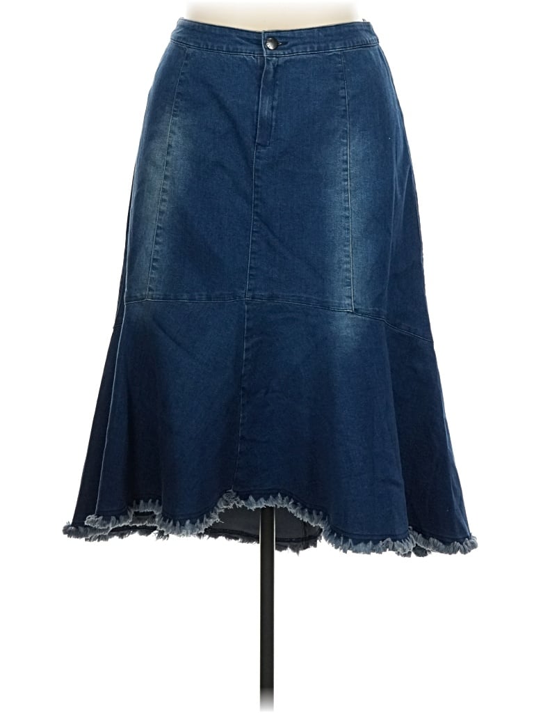 Pre-owned Reba Denim Skirt In Blue