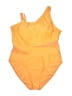 Unbranded Solid Orange One Piece Swimsuit Size 2X - photo 1