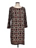 Max Studio Print Brown Casual Dress Size L - photo 1