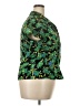 Sag Harbor 100% Polyester Tropical Green Short Sleeve Blouse Size 18 - photo 4